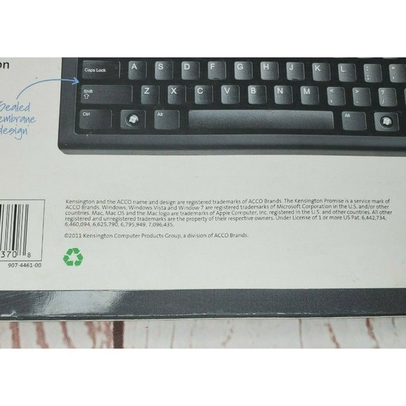 Kensington Black Spill Proof Built To Last Standard Keyboard For Life USB/PS2 - Picture 7 of 12